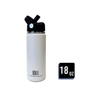 BES Water Bottle (Aqua Flask - White) 18oz