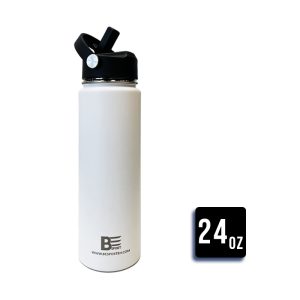 BES Water Bottle (Aqua Flask - White) 24oz