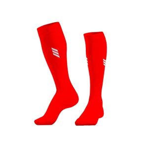 BES-Knee High Compression Long Football Socks -Red