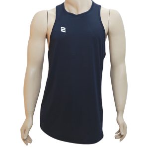 MENS POLYESTER DRI-FIT SPORTS SANDO FOR GYM,TRAINING & FITNESS (NAVY BLUE)
