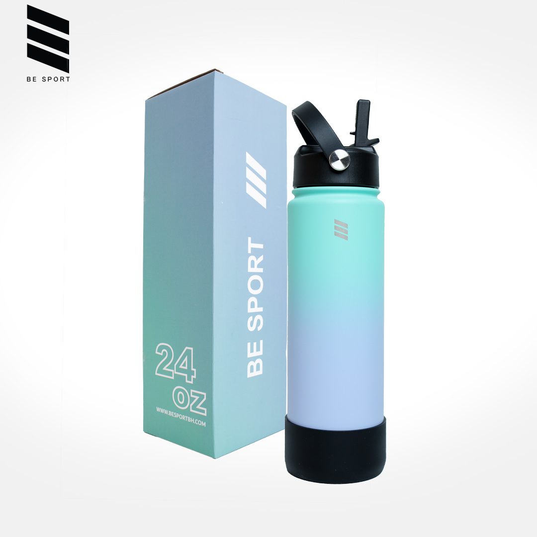 BES Wide mouth w/ flip cap Vacuum Insulated Stainless Steel Drinking Water Bottle 24 oz