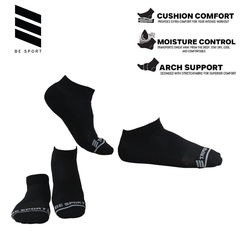 BES-Men's Basic Low-Cut Socks 12-Pairs Black / Gray(10 - 13 size) - Image 2
