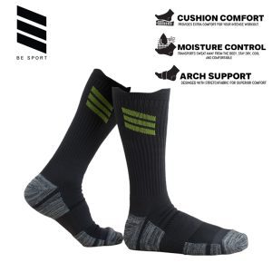 BES-3 Pack of MENS 1/2 TERRY CREW(Black/White/Gray)